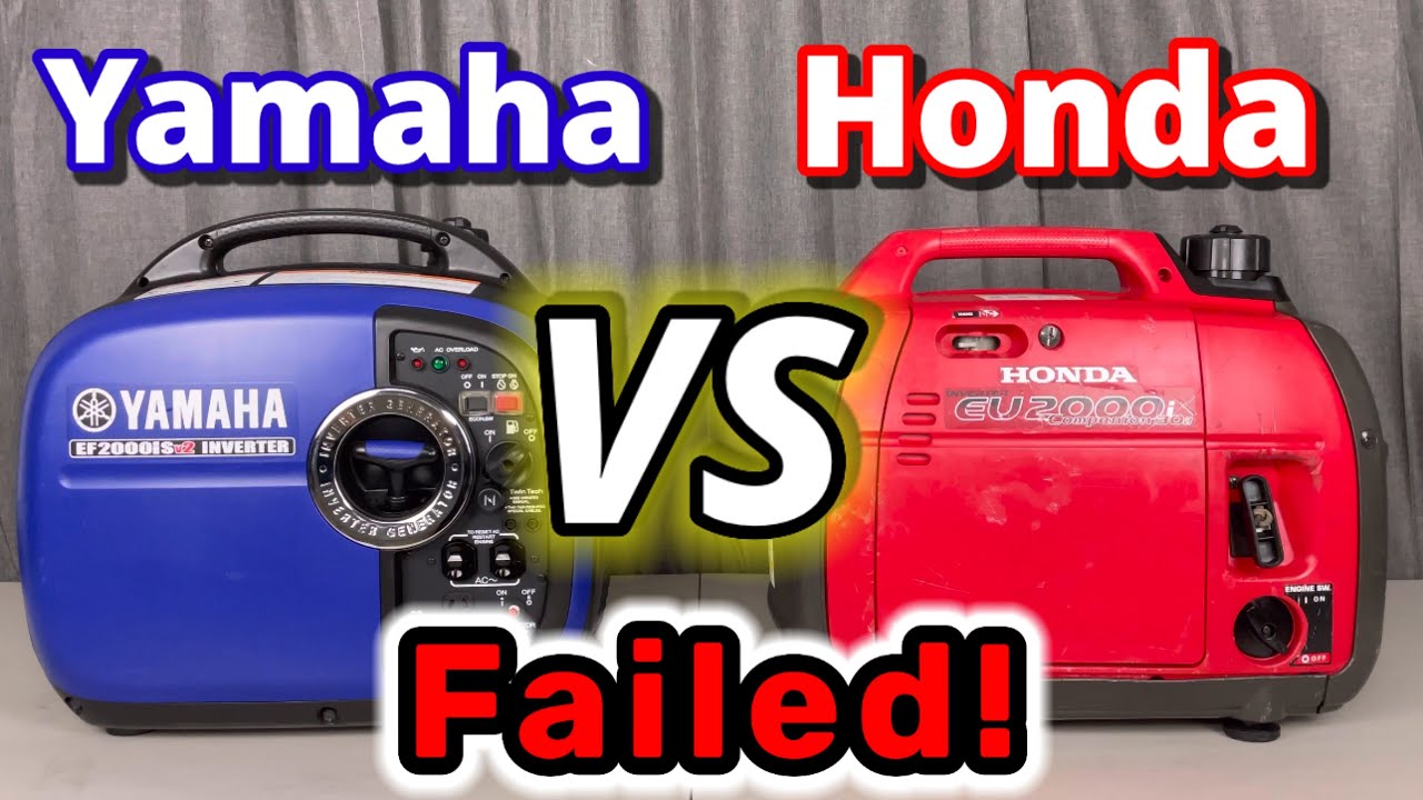 Honda eu2000i против Yamaha EF2000ISV2 Вт инверторный генератор ТЕСТ Обзор Honda Yamaha