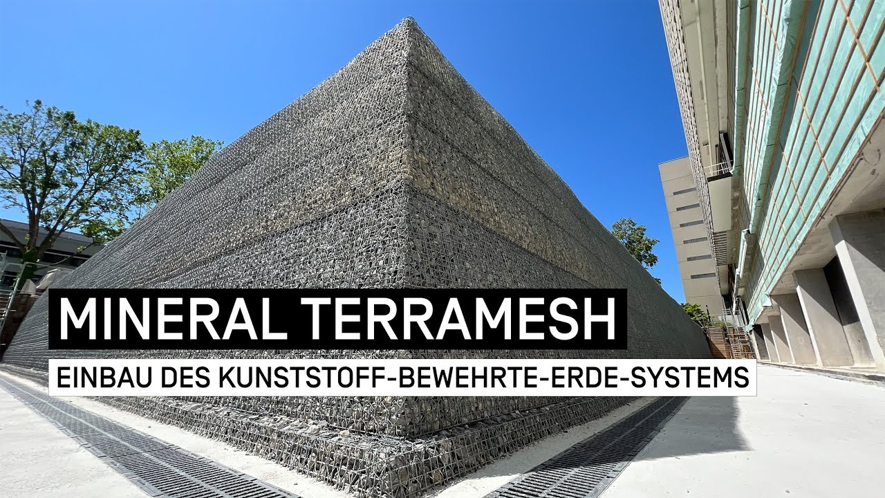 MINERAL TERRAMESH – Einbau des Kunststoff-Bewehrte-Erde-Systems