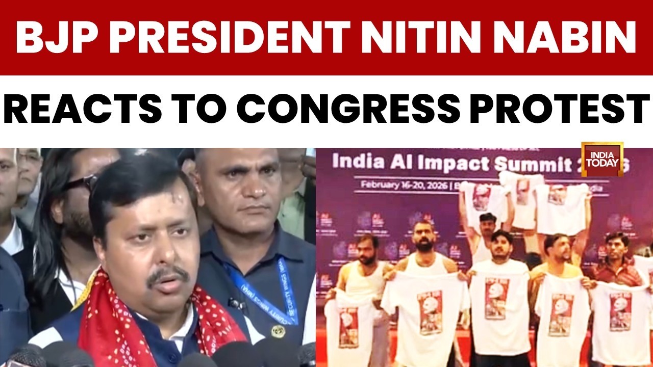 BJP Slams Congress Over 'Shirtless' AI Summit Protest; Rahul Gandhi Shown Black Flags In Mumbai