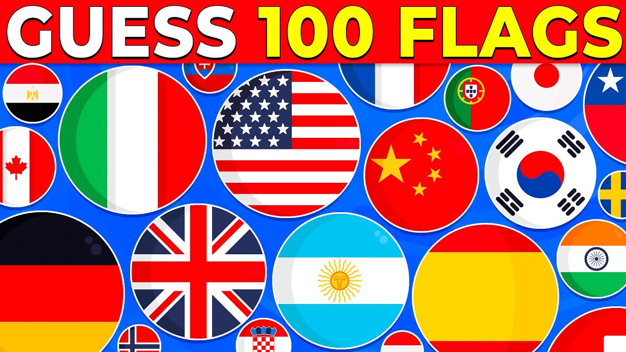 Guess The Country By The Flag 🤔🌎 Can You Guess 100 Flags? 🔥 Flag Quiz | Quizzy