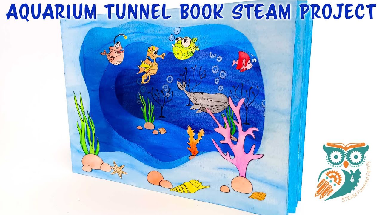 Aquarium Tunnel Book Tutorial for Kids