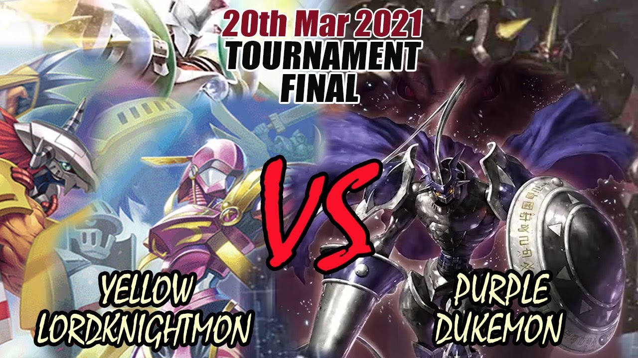 Digimon TCG Yellow Lordknightmon Vs Purple Dukemon! Tournament Final BO3! - 20th Mar 2021