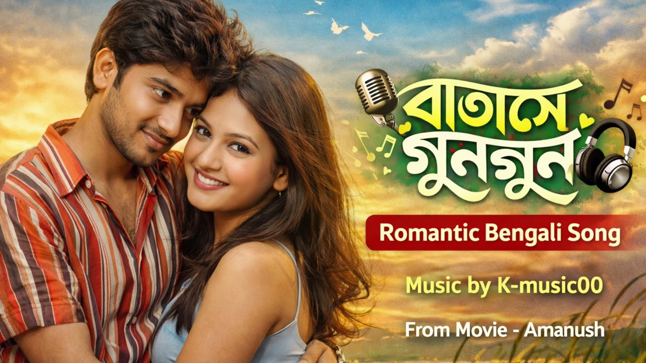 বাতাসে গুনগুন | Romantic Bengali Cover Song | Music by K-music00 | Old Bengali Hit #krishorkumar
