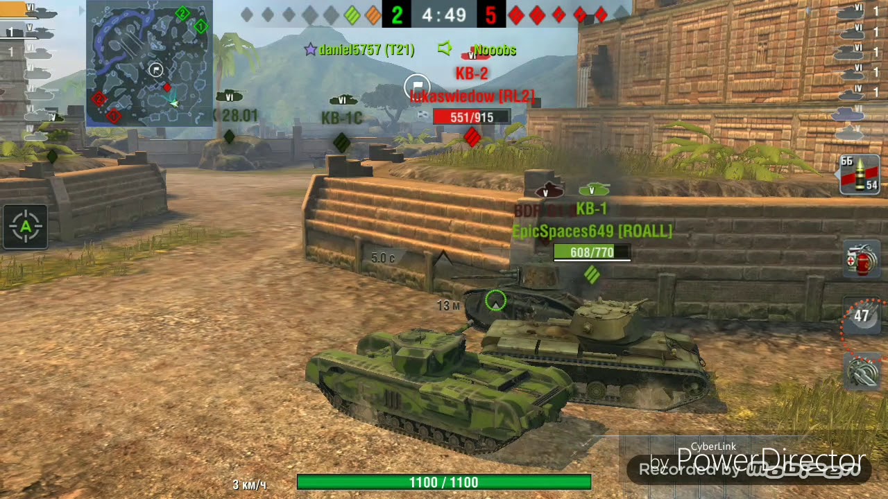 Мастер на Churchill VII, 1 VS 4 WOT Blitz