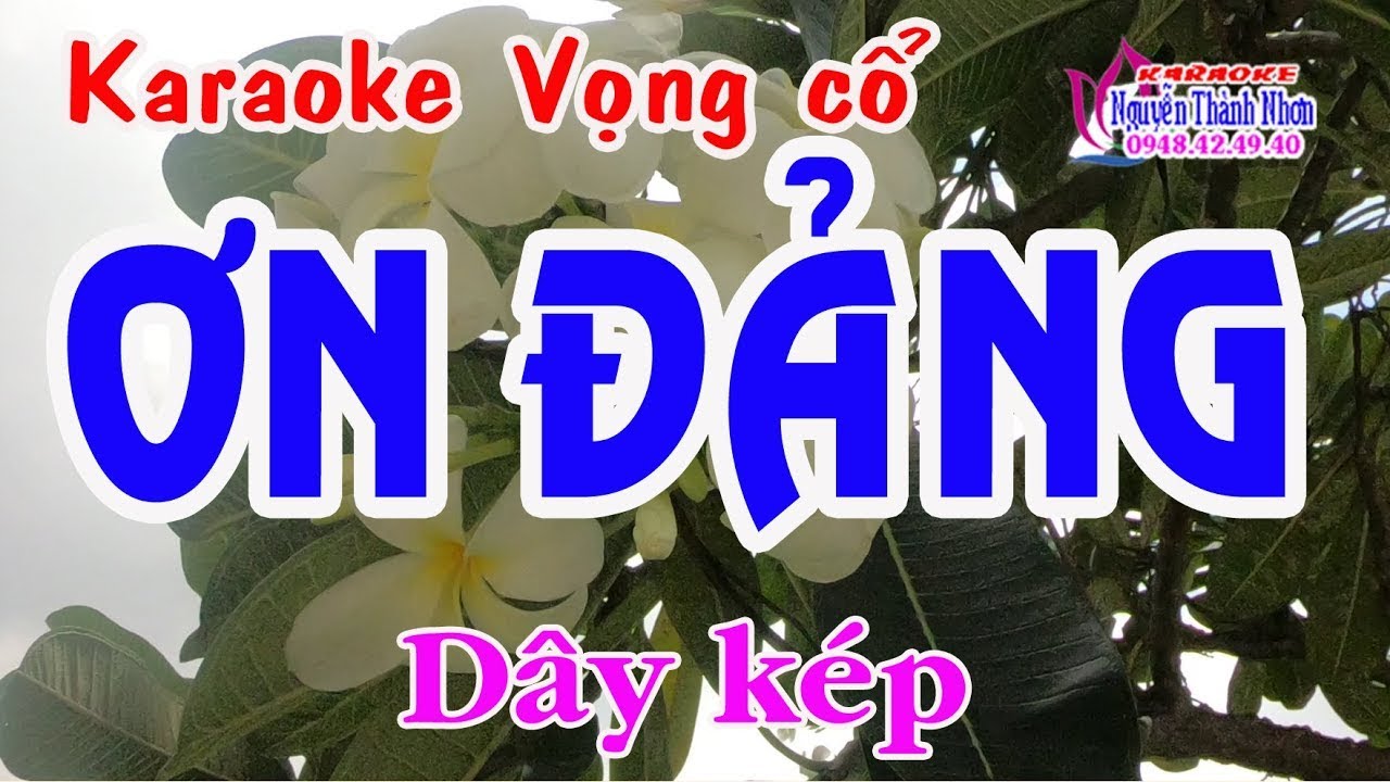 Karaoke vọng cổ ƠN ĐẢNG - DÂY KÉP  [Sol#]