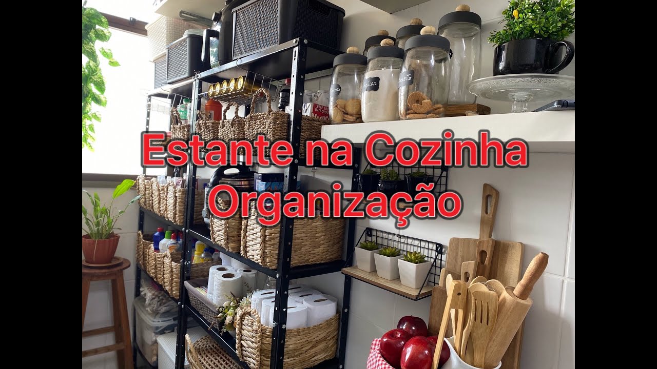 Decoração e Organização de Casa - Estante na Cozinha