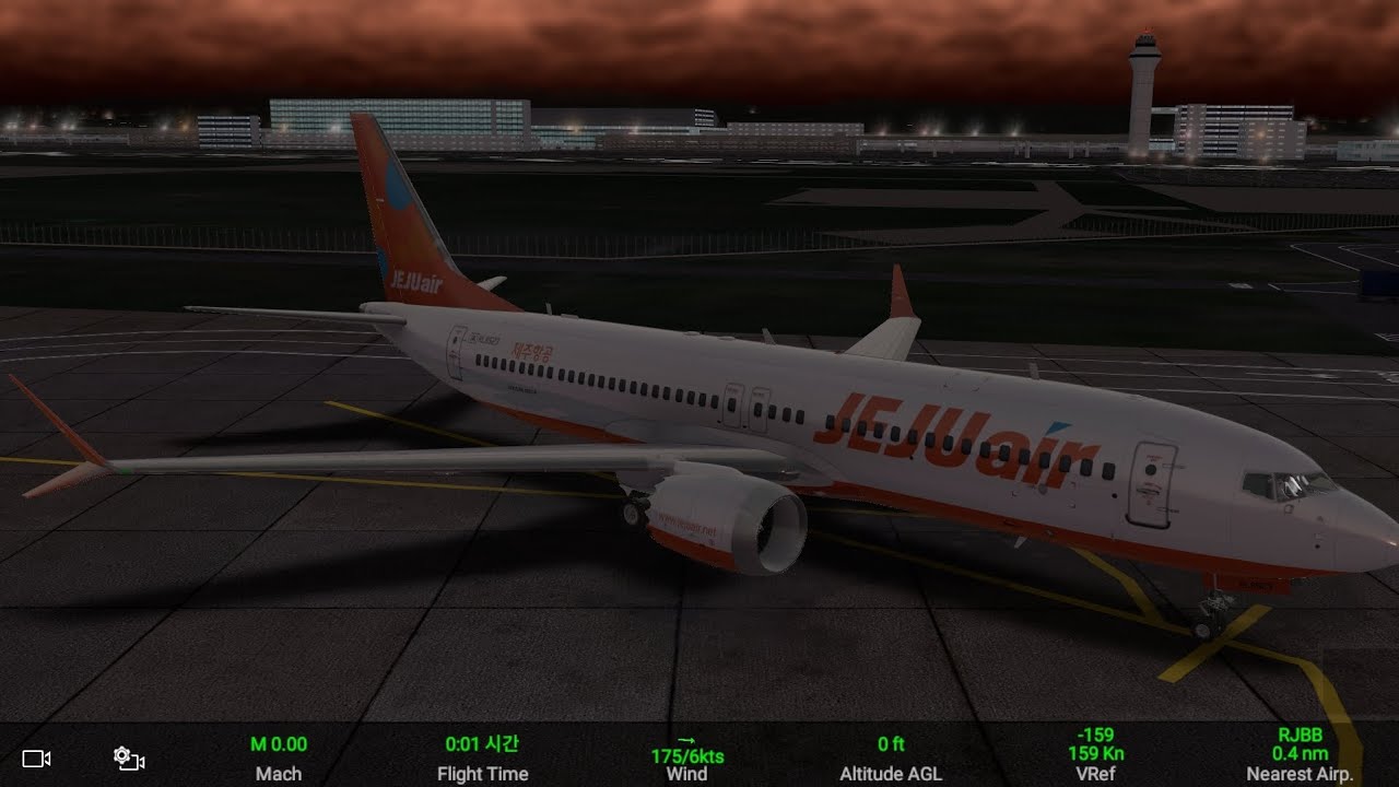 RealFlightSimulator 제주항공 B737-max8 인천~일본 간사히