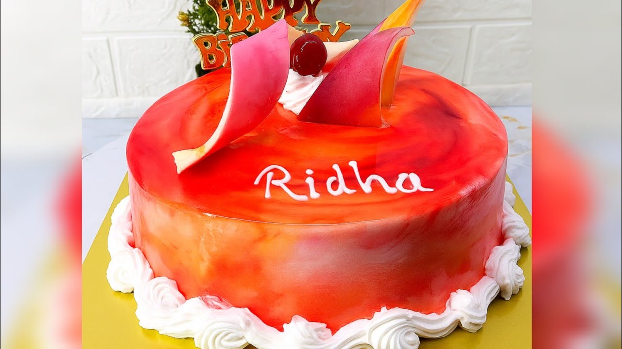 Beautiful Red Glazed cake design. |MOST SATISFYING SIMPLE CAKE DESIGN|