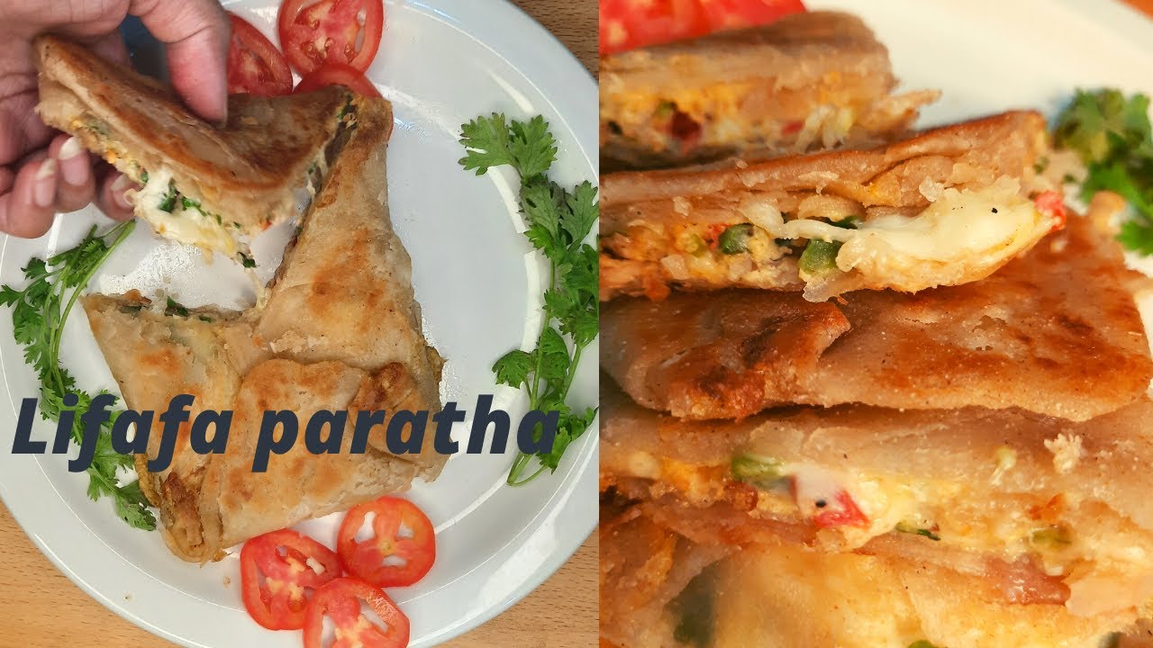 Lifafa Paratha / Envelop Cheese Egg Paratha -  Paneer Anda Paratha | Stuffed Cheese Crepes Recipe