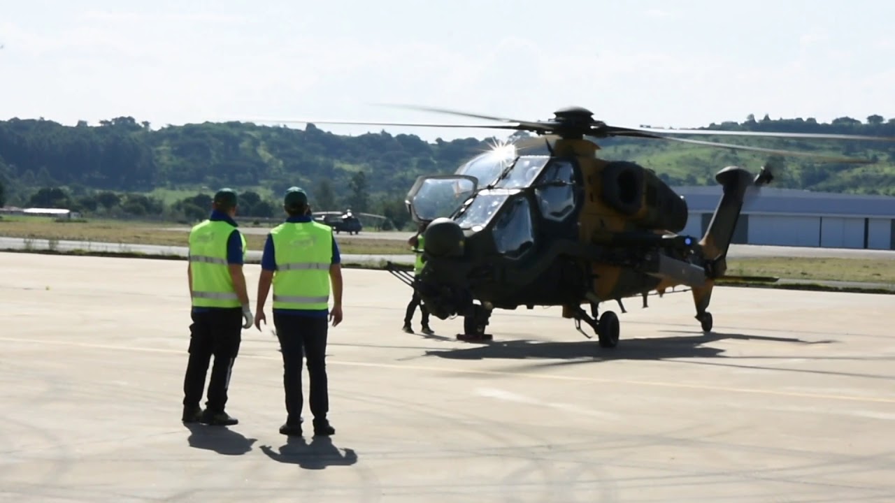 T129 Atak multirole combat helicopter makes its first flight over Brazil