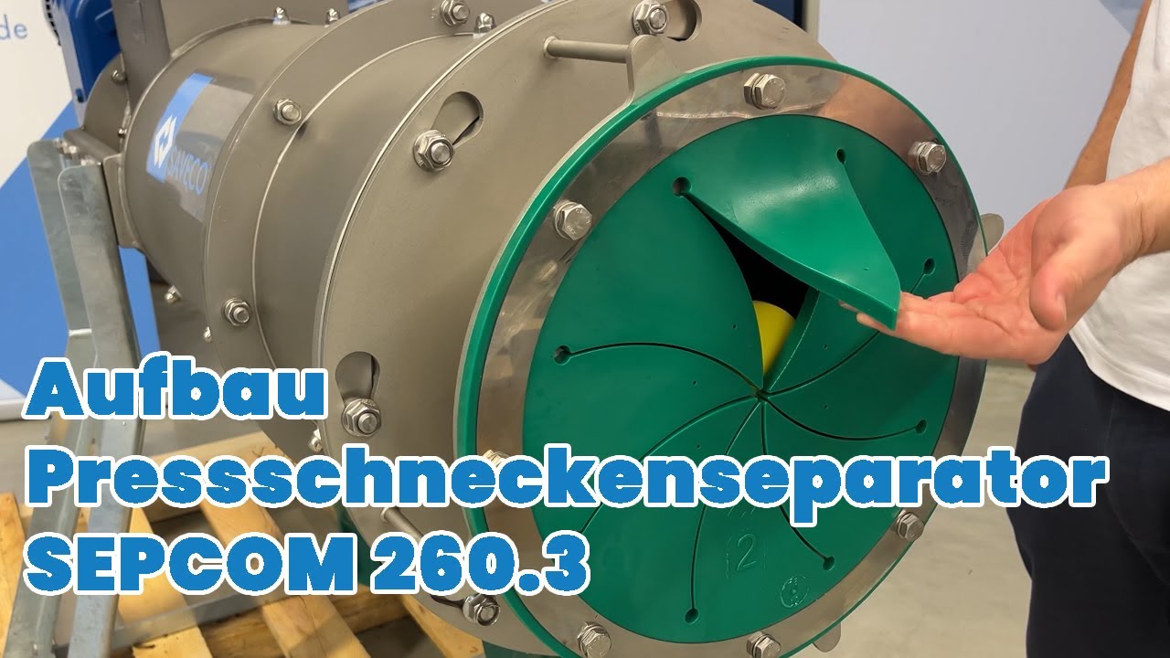 Fest-Flüssig-Trennung mit unserem Pressschneckenseparator SEPCOM® 260.3