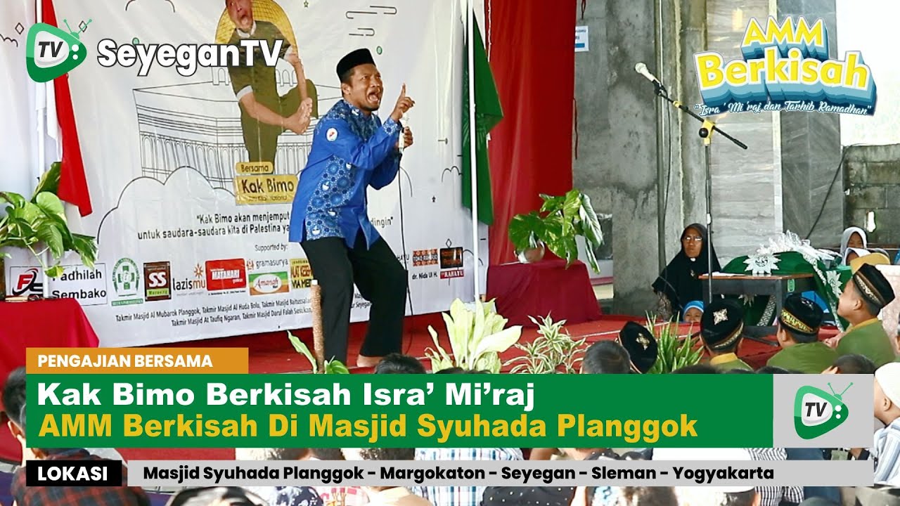 Kak Bimo Berkisah Isra’ Mi’raj Pada Acara AMM Berkisah Di Masjid Syuhada Planggok Margokaton Seyegan