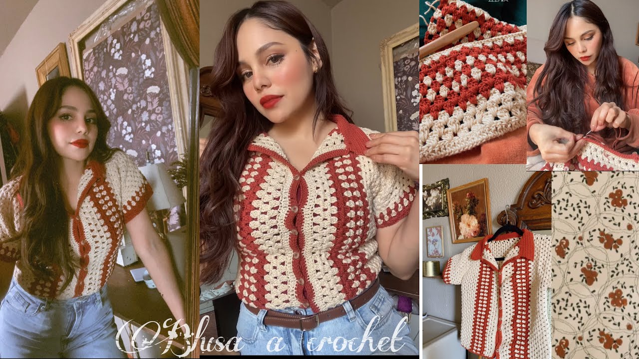 Blusa o Camisa tejida a Crochet - Unisex