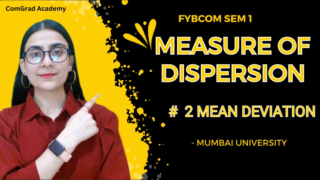 #2 Mean Deviation Introduction and Numerical| Measure of dispersion| #bcom #mumbaiuniversity
