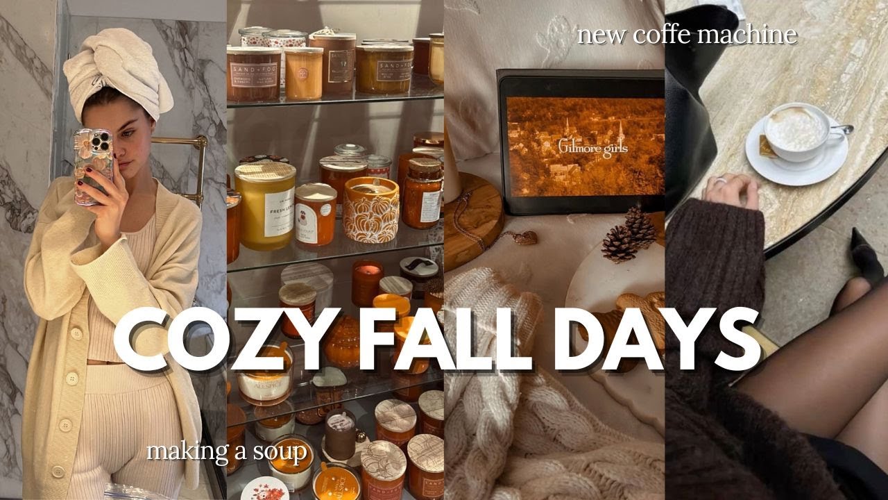 fall days in my life 🍂🤎🧸  cozy days, soup recipe, new coffee machine & self care
