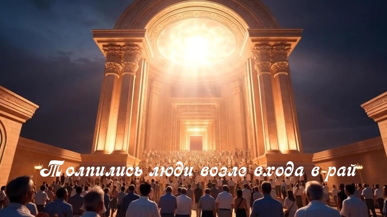 Толпились люди возле входа в рай