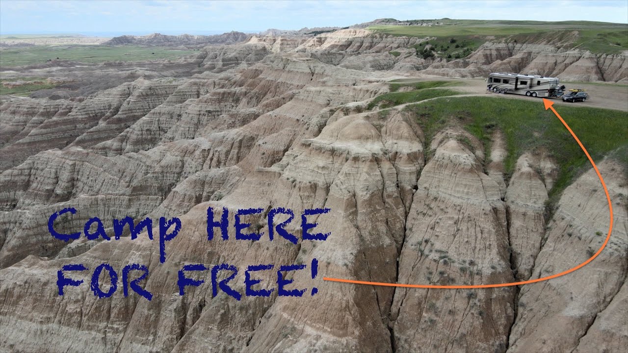Boondocking on The Wall, SD -Entry from I-90, & Drone of the entire Area! Badlands Disbursed Camping