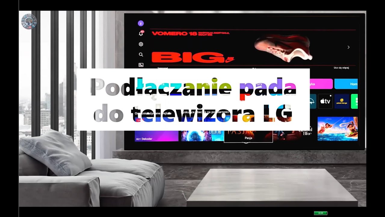 LG webOS podłączanie pada