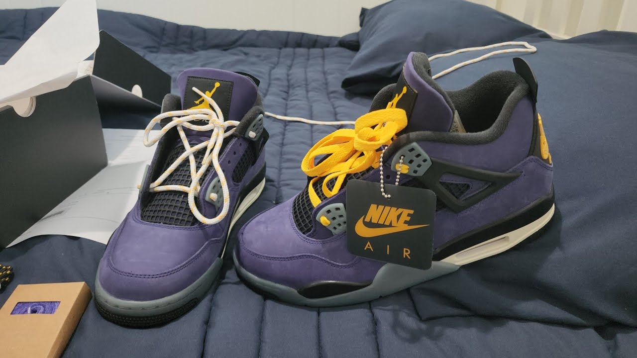 Jordan 4 OG imperial purple Lakers color 💜 💛