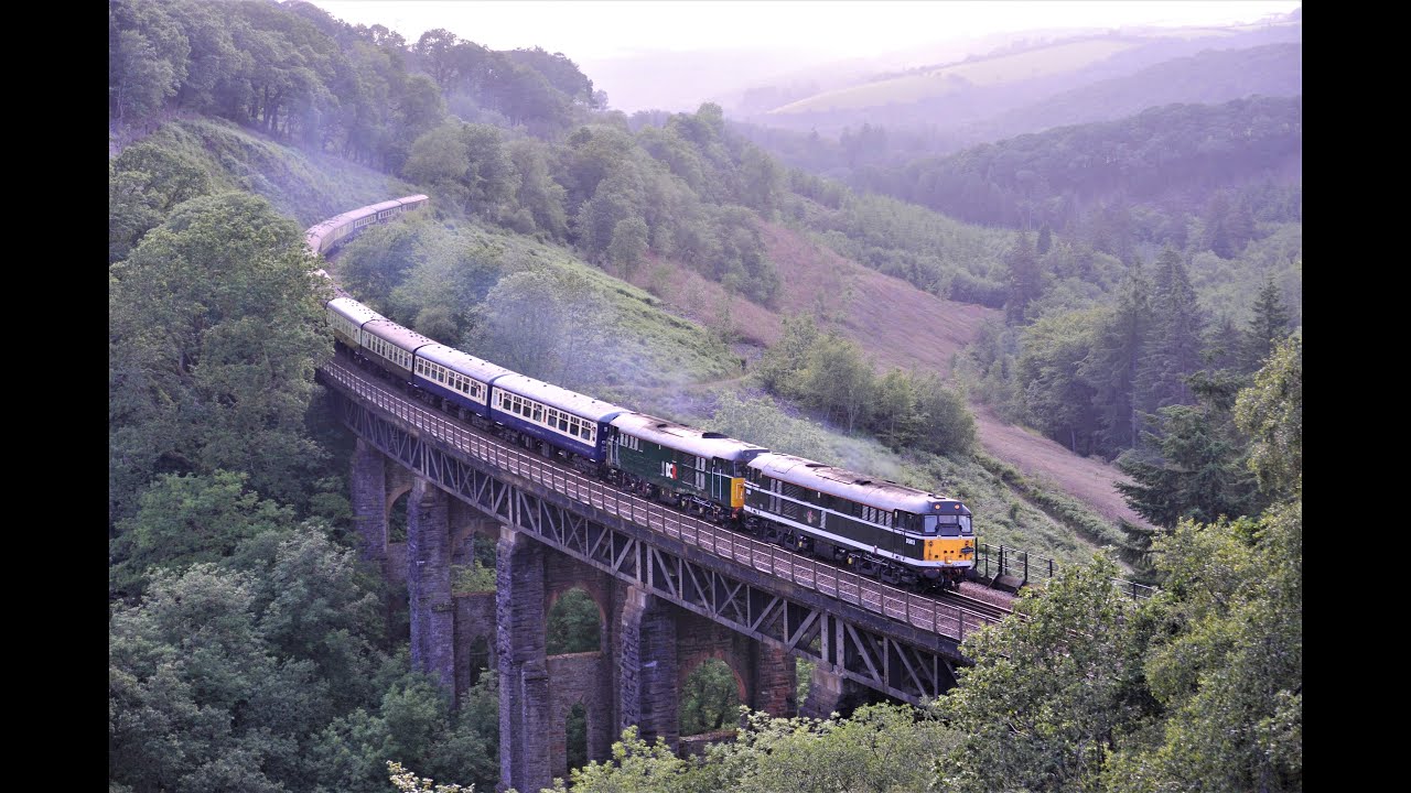 CLASS 31 FINALE! CLASS 31s 31190+31601 CROSS LARGIN VIADUCT WITH THE 'MAZEY DAY CORNISHMAN' 25-6-11