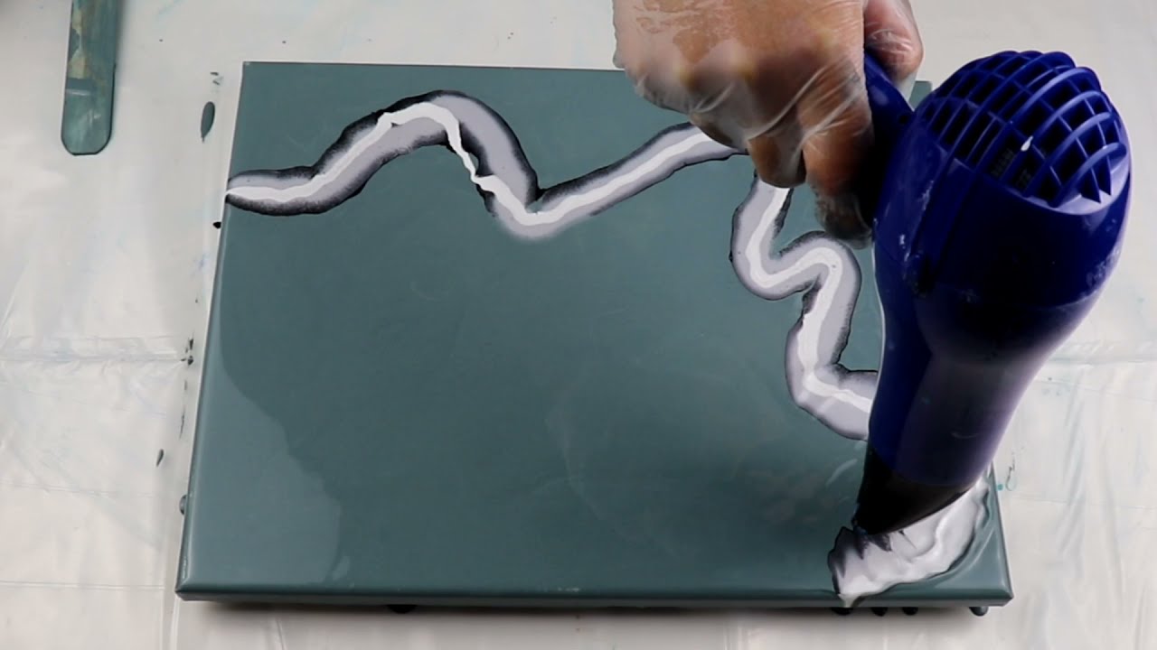 #69 Dutch Pour with leftover paint | Acrylic Pour