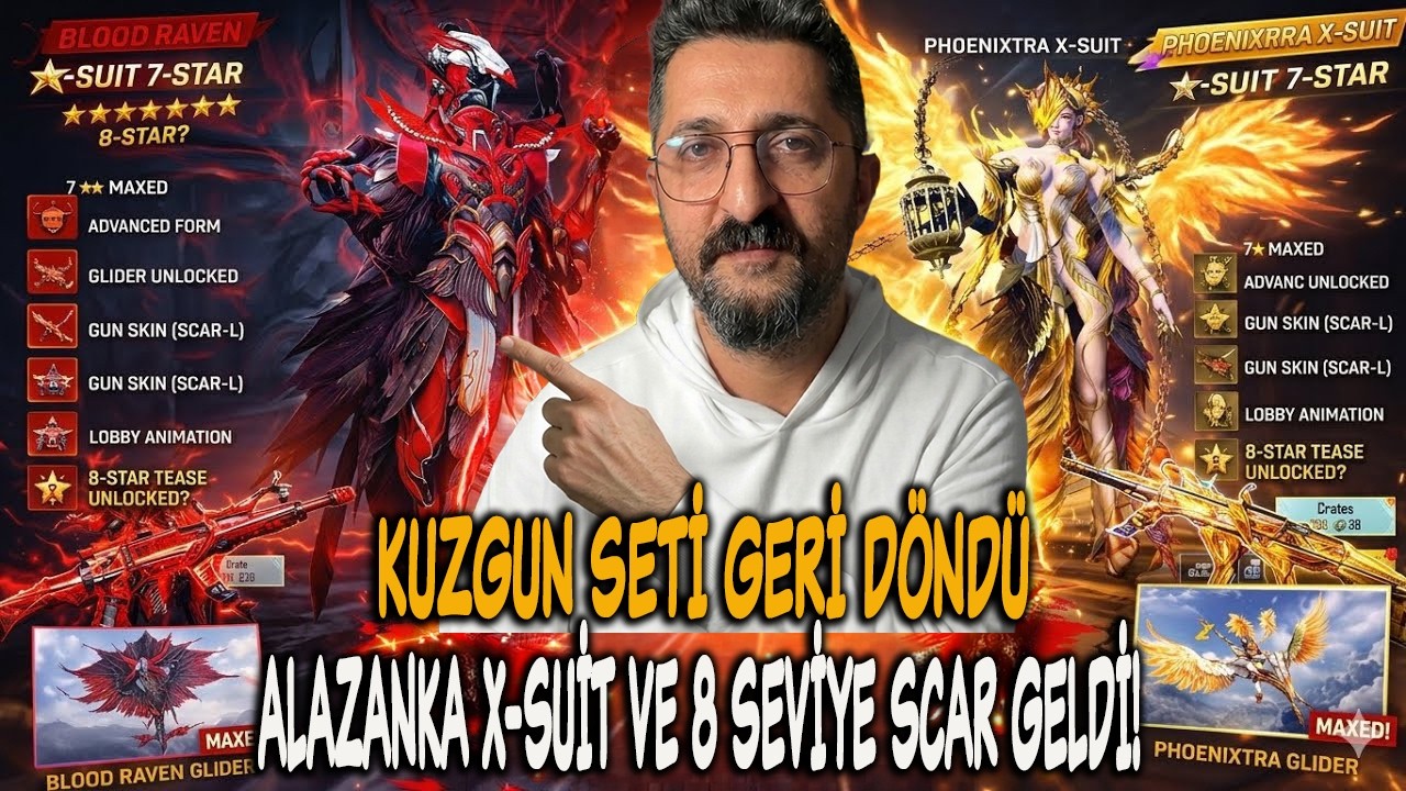YENİ ALAZANKA X-SUİT VE 8 SEVİYE SCAR GELDİ! 😱 KUZGUN GERİ D&Ouml;ND&Uuml; PUBG Mobile