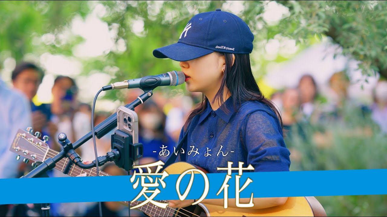 【歌詞付】路上界に突如現れた10年に一度の逸材シンガー 愛の花 / あいみょん【横浜マリンタワー路上ライブ-24.5.4】by 丸山純奈