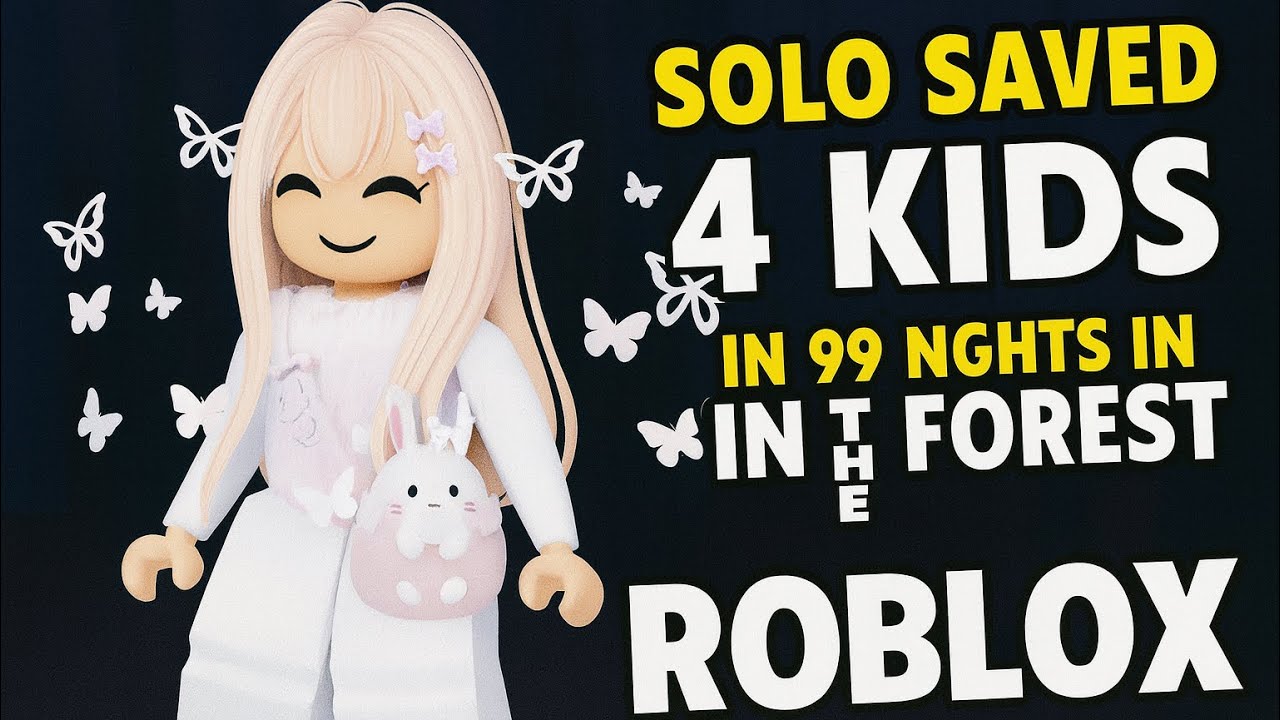 Can I Save 4 Kids Solo and Survive 99+ Nights?#99nights #roblox #99nightsintheforestscript #gaming 