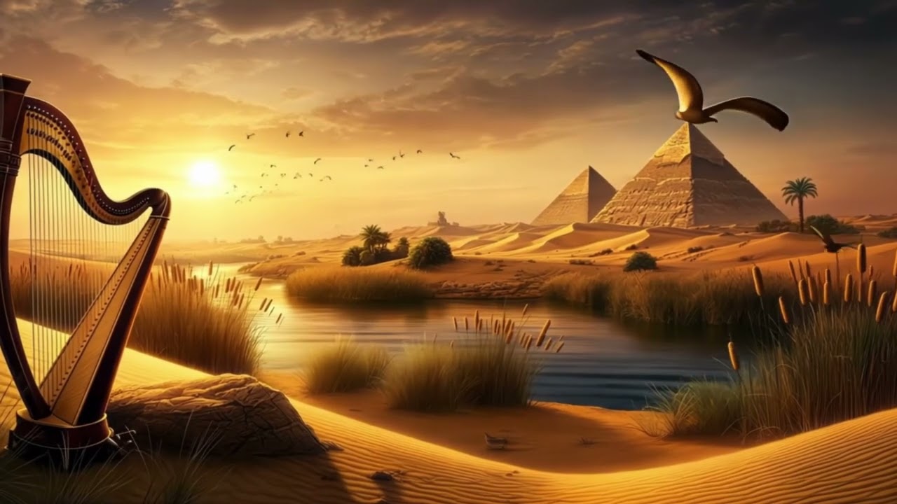 🎵 موسيقى العود والهارب والناي: رحلة موسيقية ساحرة أمام الأهرامات ونهر النيل 🏜️𓂀