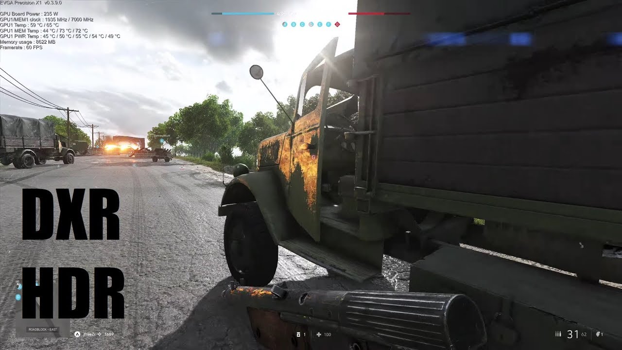 Battlefield V DXR Ray Tracing Update + HDR Gaming - EVGA GeForce RTX 2080 Ti FTW3 ULTRA