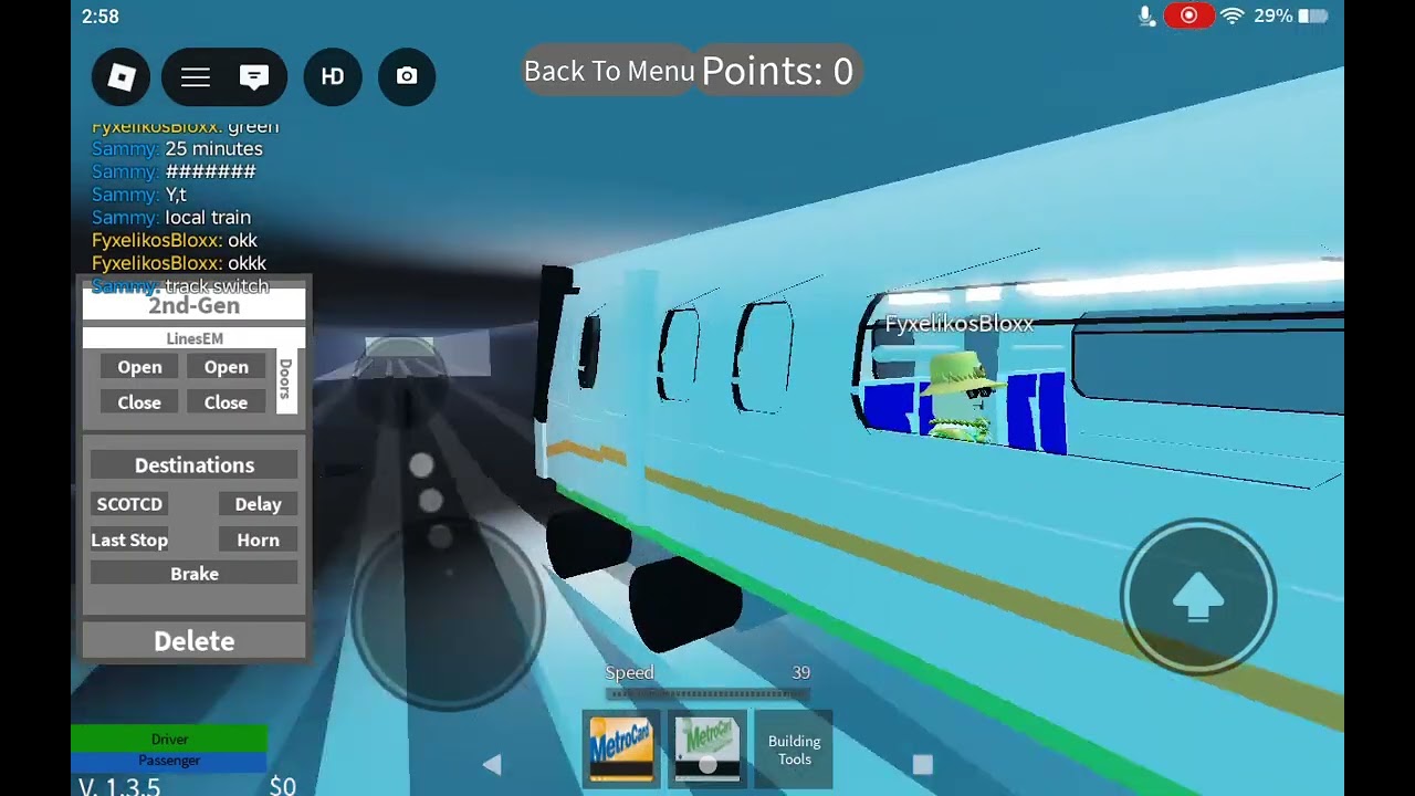 Roblox Montreal Metro Transport 2nd-Gen Friends FyxelikosBloxx Passengers