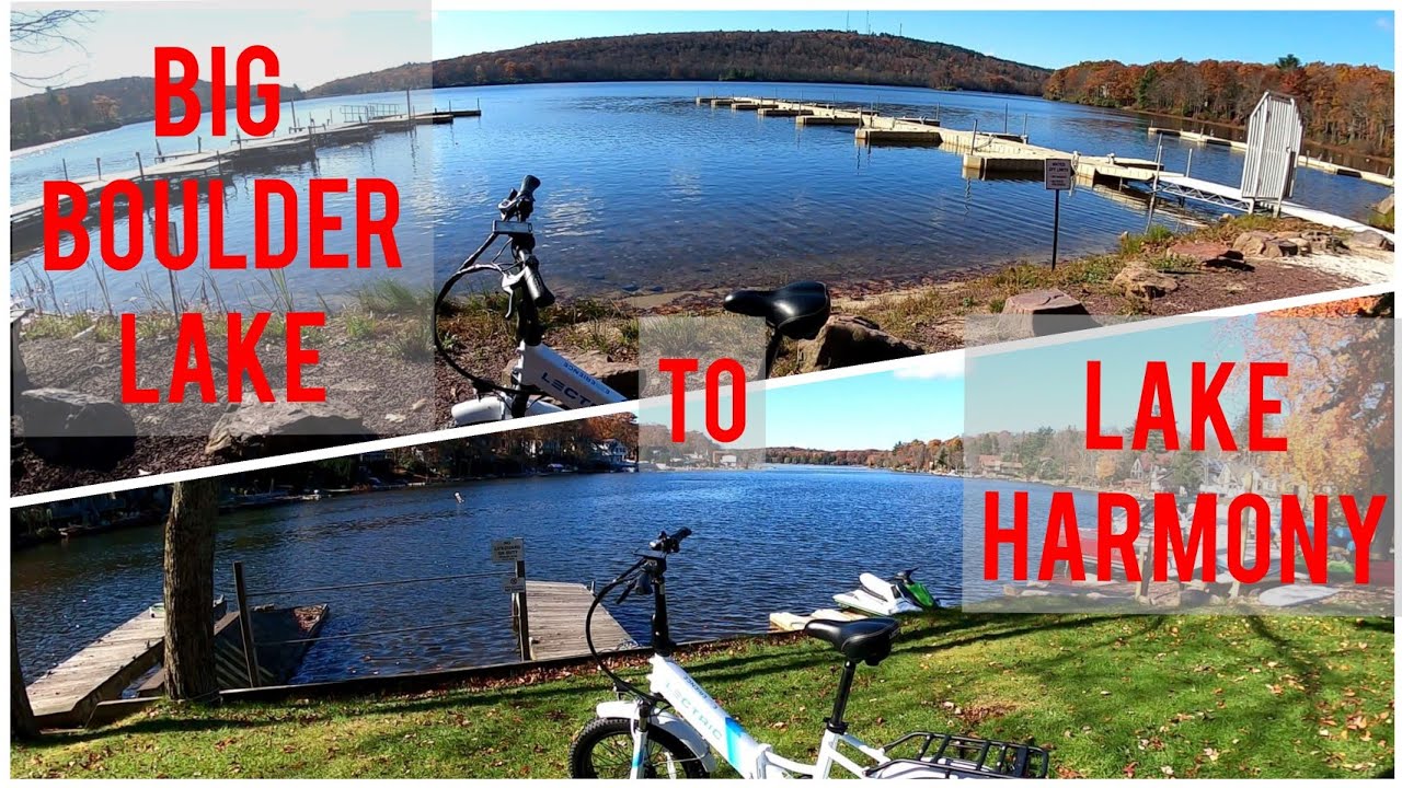 20 Minutes Virtual Bike Ride | Big Boulder Lake to  Lake Harmony, Pennsylvania | Fall 2021