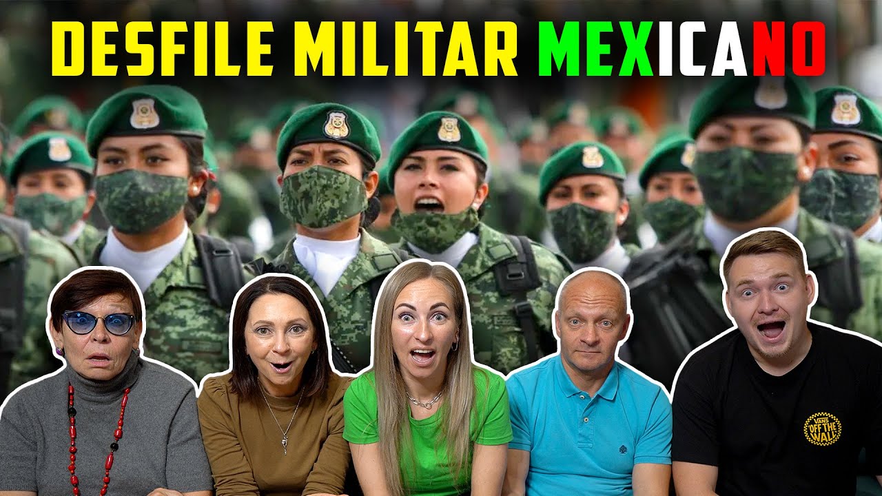 FAMILIA RUSA REACCIONA a DESFILE MILITAR MEXICANO 🤩