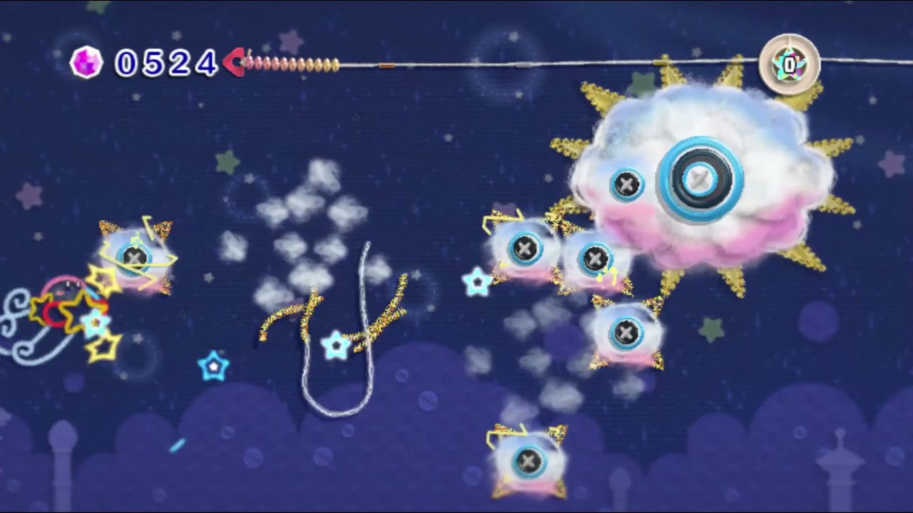Kirby's Epic Yarn - Kracko Mini-Boss Fights