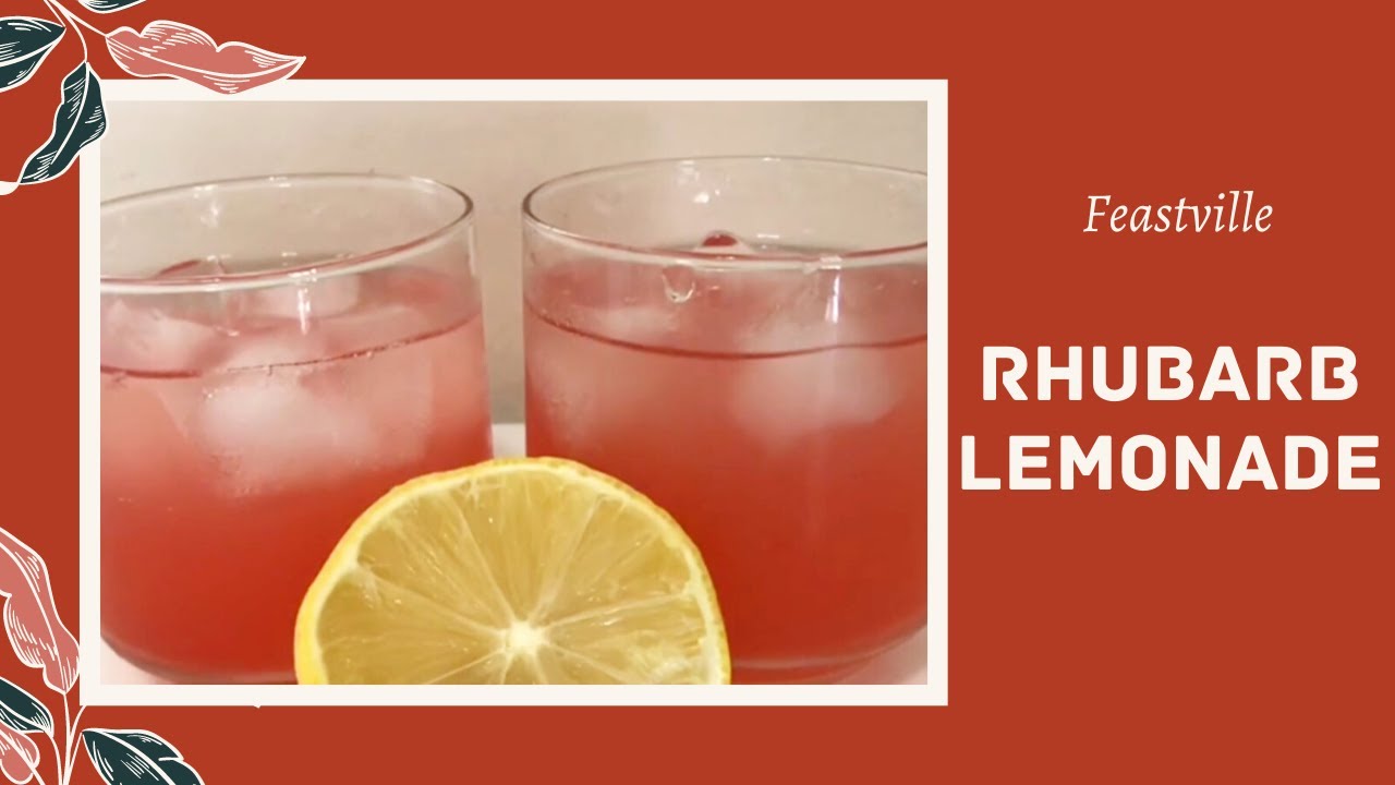Rhubarb Lemonade recipe | Refreshing Rhubarb Lemonade | Summer drink | Rhubarb Drink || Feastville