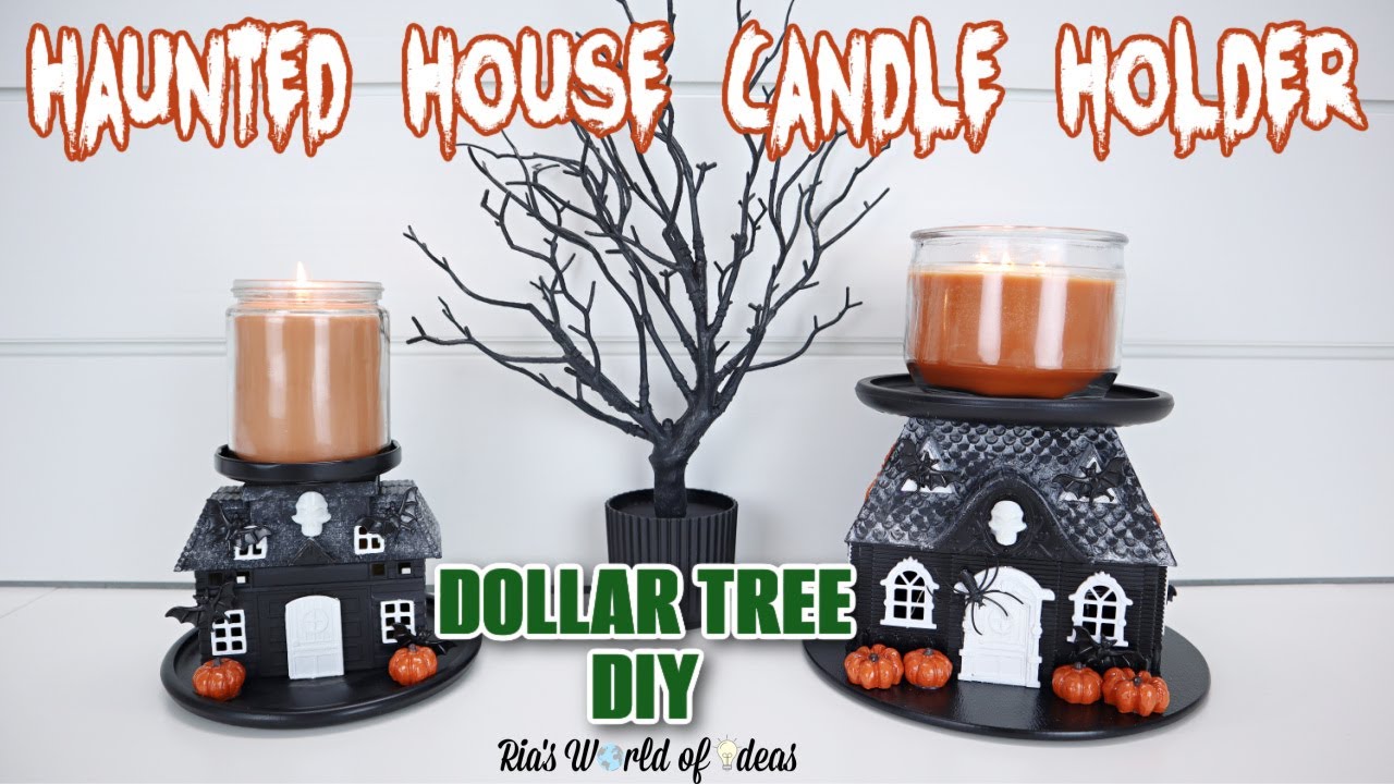 Haunted House Candle Holders // DOLLAR TREE DIY // Bath & Body Works Inspired // HOMEMAKING