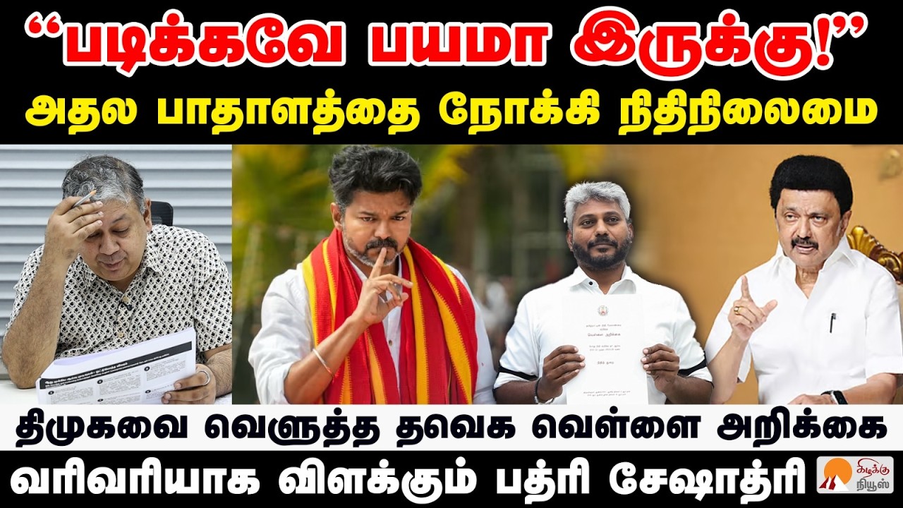 என்ன சொல்கிறது தவெகவின் வெள்ளை அறிக்கை | Badri Seshadri | TVK White Paper | CM Vijay | MK Stalin