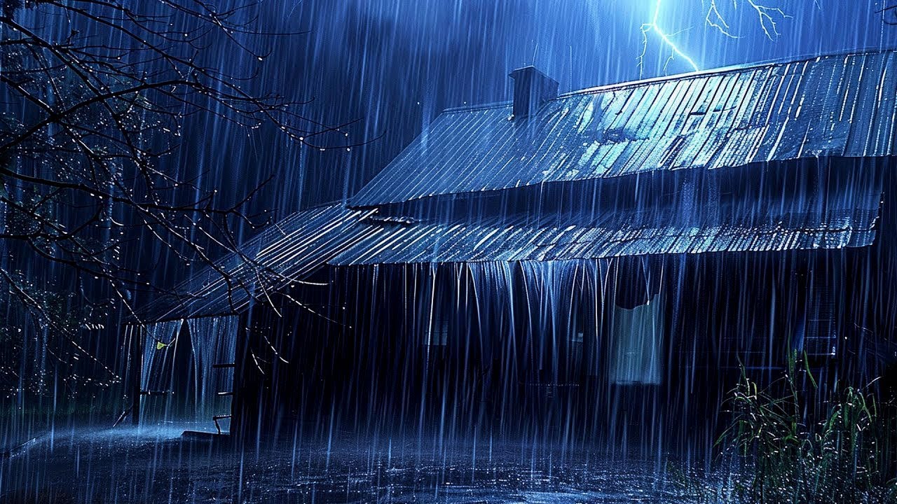 End a Sleepless Night in 5 Minutes with the Rain Rumbling and Thunder Booming on a Rickety Tin Roof