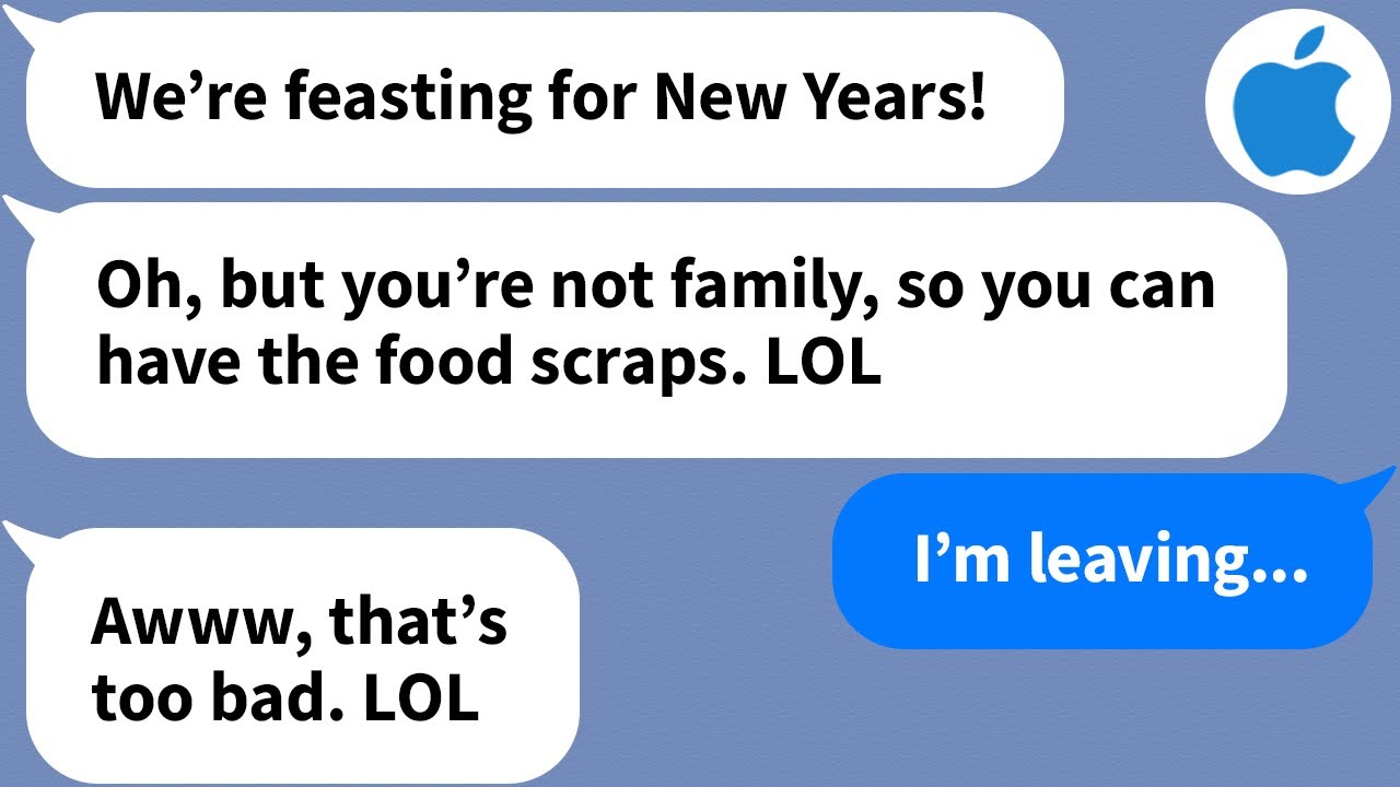 【Apple】At New Year's dinner, my MIL only feeds me scraps because I'm 'not family