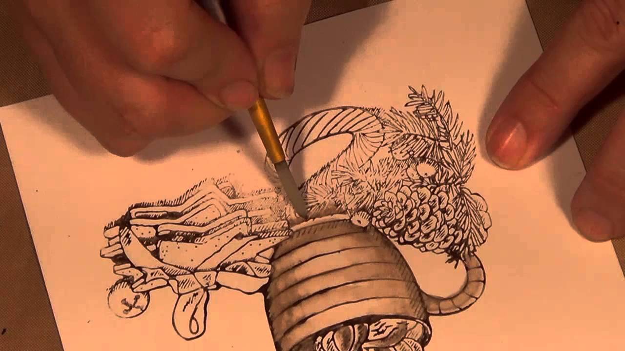 Christmas Stamping With Watercolours