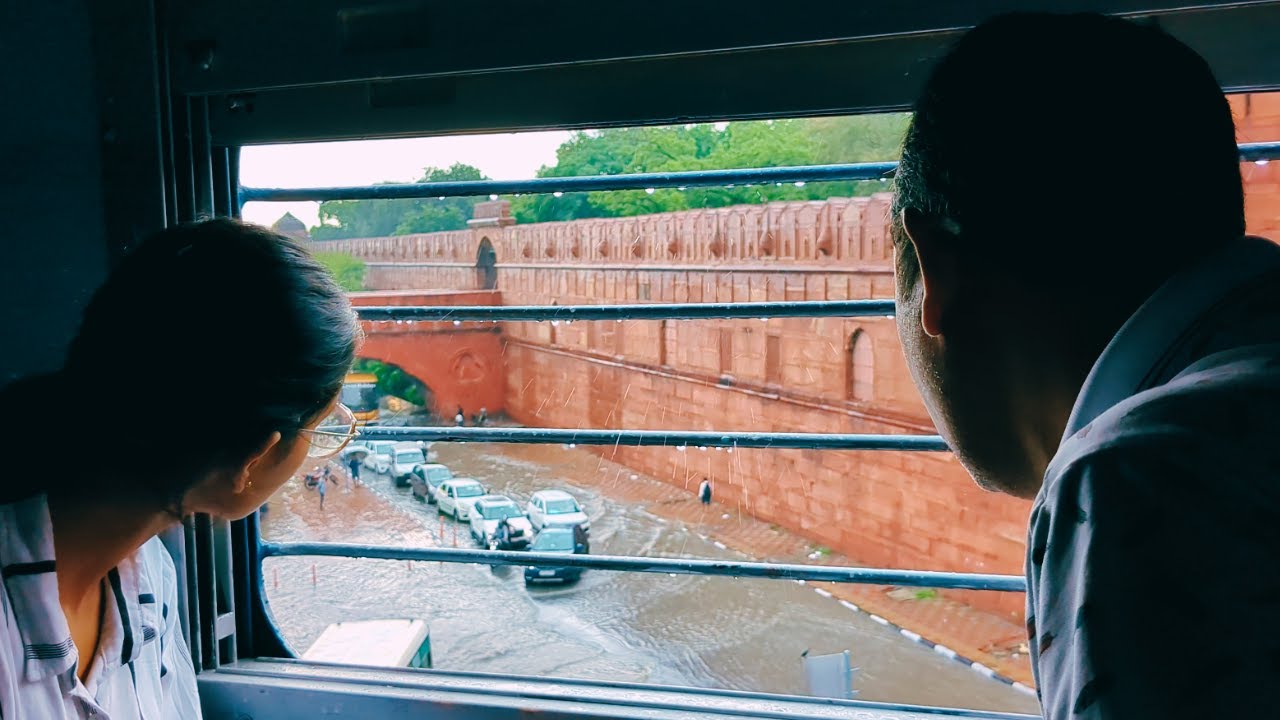Delhi Monsoon Magic: Riding the Train in the Rain| Cinematic 4K