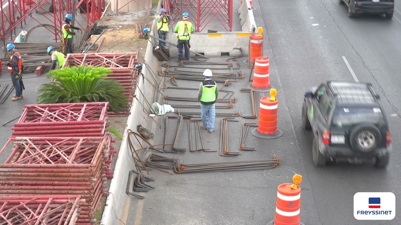 Trabajo en capiteles Freyssinet METRORREY