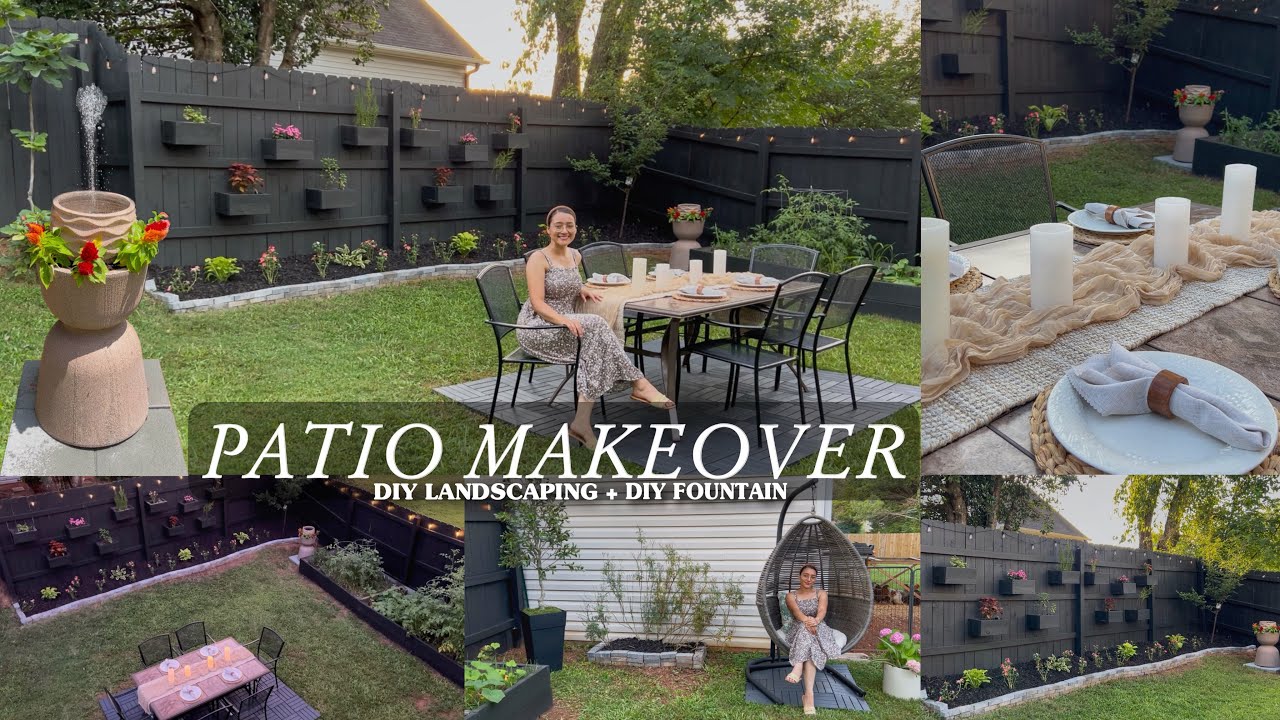 TRANSFORMACIÓN EXTREMA DE MI PATIO| DIY’S FUENTE+ LANDSCAPING| Nuevos muebles nuevo Color