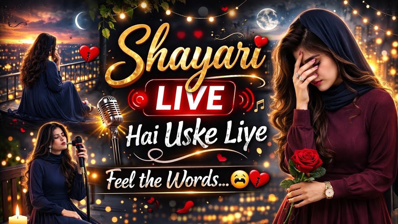 💔 Live Shayari  Heart Touching Poetry Love & Feelings