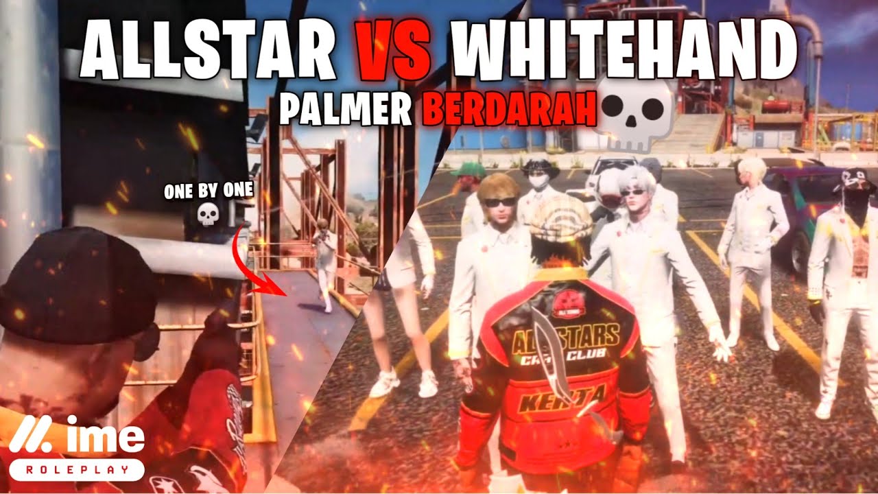 ALLSTAR VS WHITEHAND!! PALMER JADI SAKSI PERTUMPAHAN DARAH 💀 - GTA V ROLEPLAY #imeroleplay #imerp