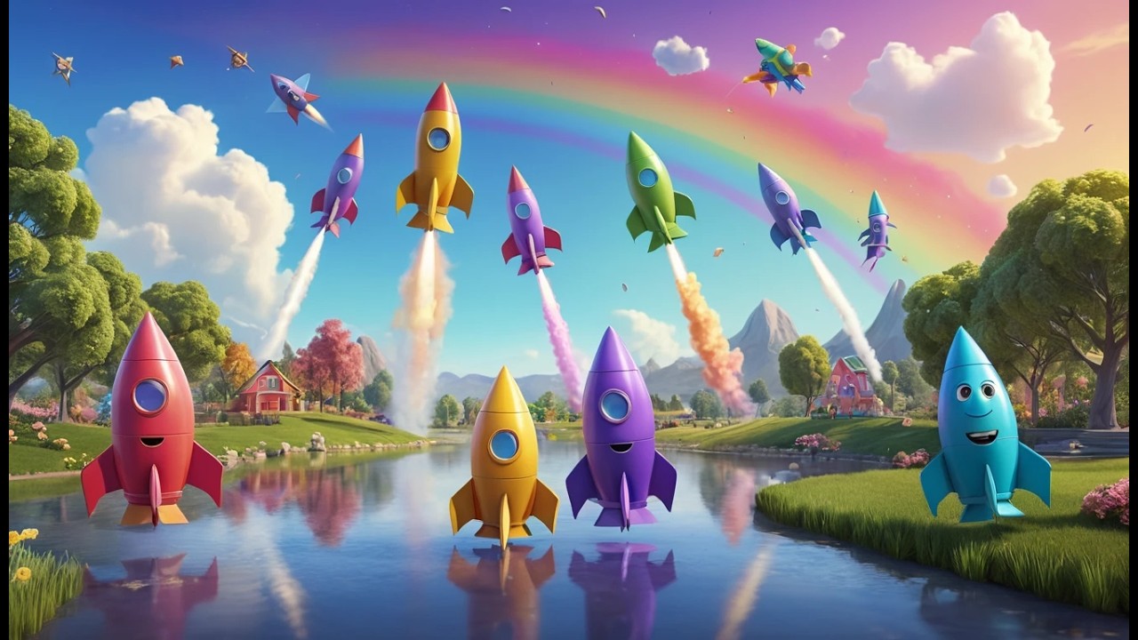 Fourteen Little Toy Rockets Go Whoosh Whoosh | Space Exploration & Counting for Kids