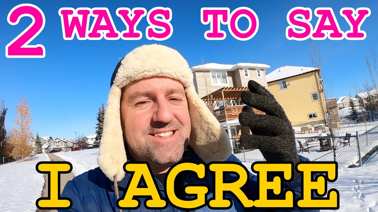 Two ways to say I AGREE in English