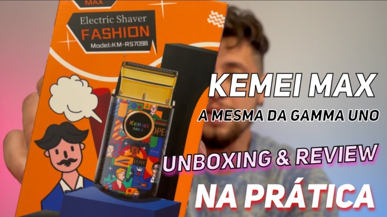 Kemei Max foil Shaver (Gamma Uno) Review & Unboxing na prática