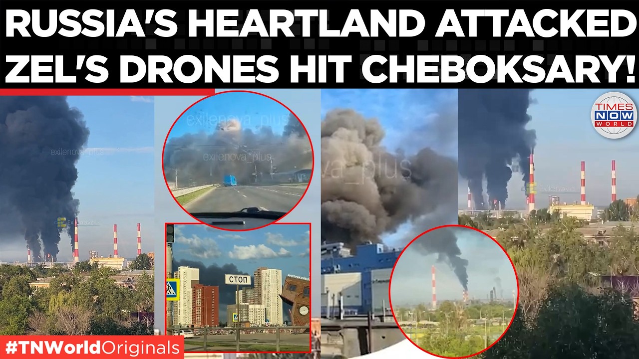 WATCH: Massive Black Smoke Engulfs Russian Defence Mega-Plant in Cheboksary After Kyiv's Drone Blitz