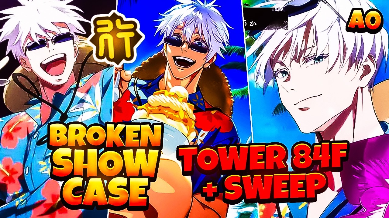 *NEW* SUMMER GOJO IS SO BROKEN A0! #1 SUPPORT? TOWER + SWEEP SHOWCASE & SUMMONS | JJK Phantom Parade